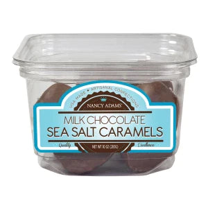 Nancy Adams Milk Chocolate Sea Salt Caramels 10 Oz Tub