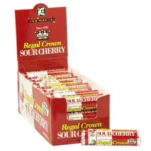 Regal Crown Sour Cherry Hard Candy 7 Pc 1.01 Oz Roll