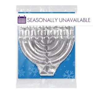 Clever Candy Foiled Menorah Milk Chocolate 3 Oz