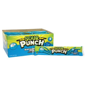 Sour Punch Blue Raspberry Straws 2 Oz