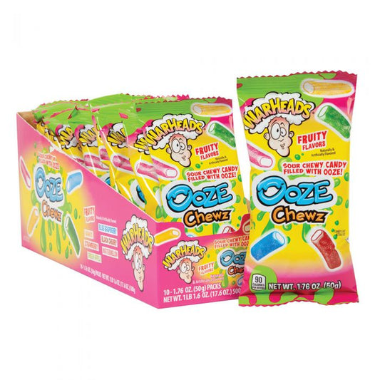 Warheads Ooze Chewz Candy 1.76oz 10ct