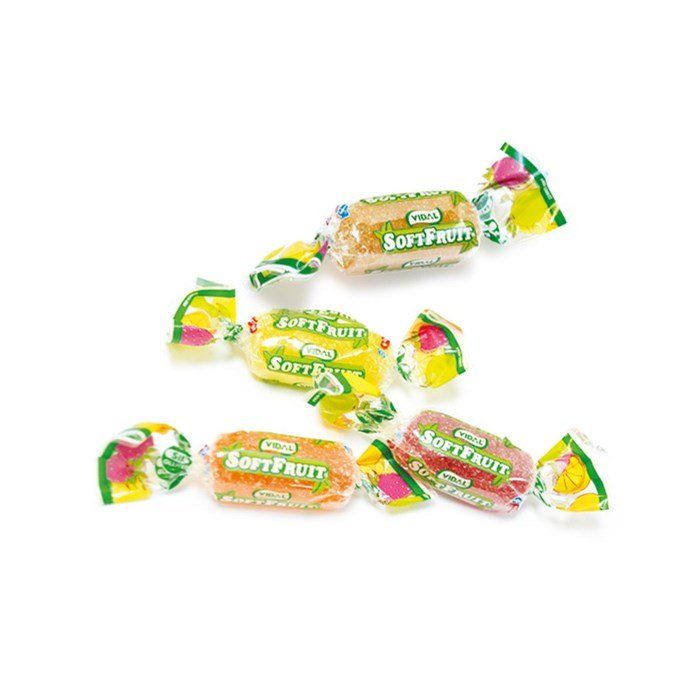 Vidal Assorted Soft Fruit Jelly Candy Wrapped 2.2 Lb Bag