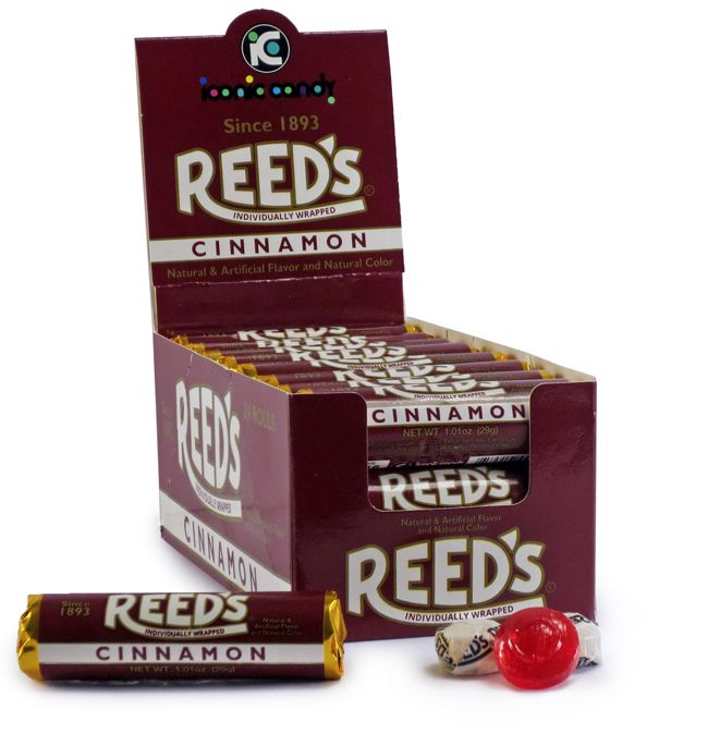 Iconic Reed's Cinnamon Hard Candy Rolls 24ct