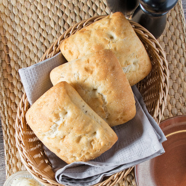 Rich's 4 1/2" Rustic Italian Focaccia Square Roll