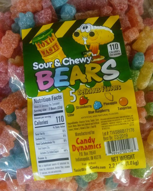 Toxic Waste Sour Chewy Bears 2.2lb