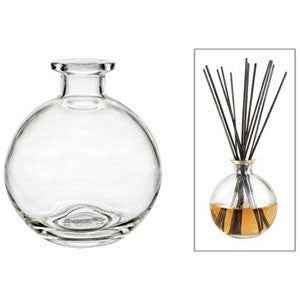 Decorative Glass Diffuser Bottle, Round