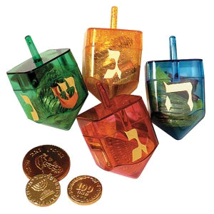 Plastic Dreidel With Gelt