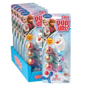 Pop Ups Frozen Olaf Lollipop 1.26 Oz Blister Pack