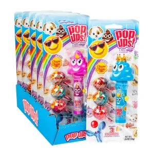 Pop Ups Emoji Lollipop 1.26 Oz Blister Pack