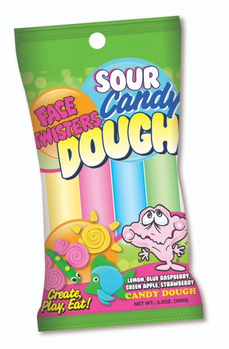 Face Twisters Sour Candy Dough 12ct