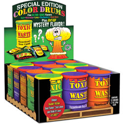 Toxic Waste Special Edition Color Drums Assorted Super Sour Candy 1.7 Oz 12ct