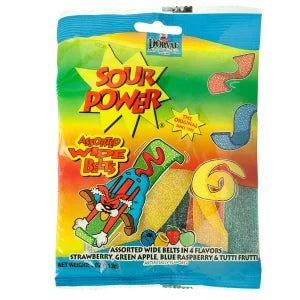 Sour Power Assorted Wide Belts 4 Oz Peg Bag