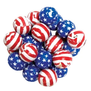 Madelaine Milk Chocolate Foiled Stars And Stripes Balls