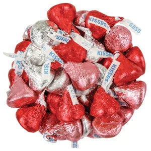 Hershey's Valentine's Day Red Pink And Silver Kisses