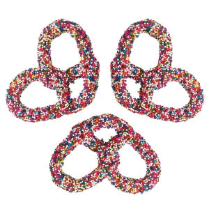 Giambri's Rainbow Nonpareils Milk Chocolate Covered Pretzel