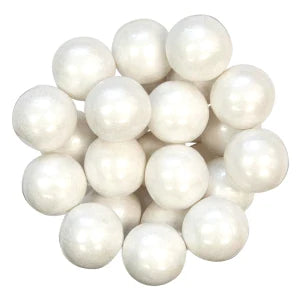 Color It Candy Shimmer White Gumballs 1"