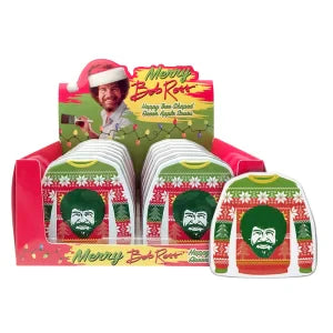 Merry Bob Ross Christmas Sweater Candy 1.5 Oz Tin