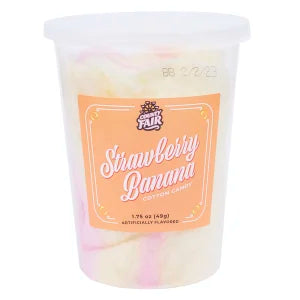 County Fair Strawberry Banana Cotton Candy 1.75 Oz Tub