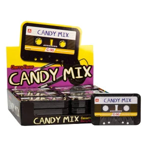 Candy Mix Cassette Tape Tin Cherry Flavor Candy 1.3 Oz