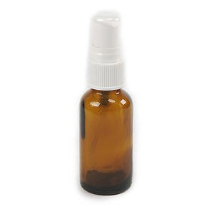 1 fl oz Amber Glass Bottle with Fine Mist Sprayer Cap