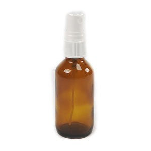 2 fl oz Amber Glass Bottle with Fine Mist Sprayer Cap