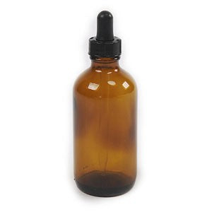 4 fl oz Amber Glass Bottle with Dropper