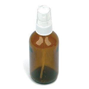 4 fl oz Amber Glass Bottle with Fine Mist Sprayer Cap