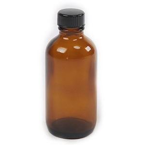 4 fl oz Amber Glass Bottle with Lid