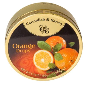 Cavendish & Harvey Orange Drops 5.3 Oz Tin