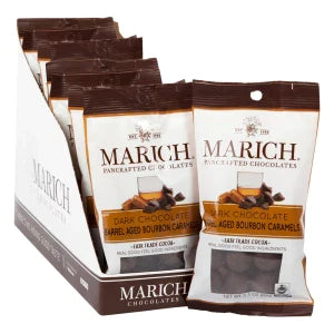 Marich Dark Chocolate Bourbon Caramels 2.1 Oz Bag