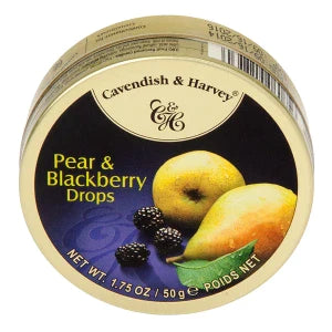 Cavendish & Harvey Pear & Blackberry Drops 1.75 Oz Tin