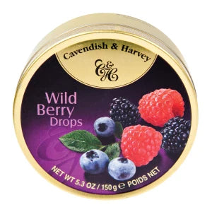 Cavendish & Harvey Wild Berry Drops 5.3 Oz Tin