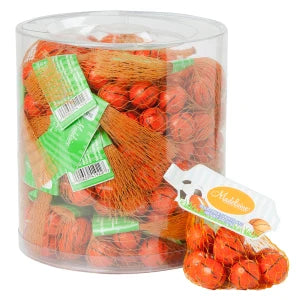 Madelaine Milk Chocolate Foiled Basketballs 2 Oz Mesh Bag