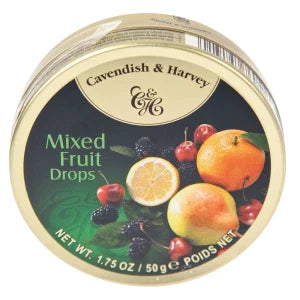 Cavendish & Harvey Mixed Fruit Drops 1.75 Oz Tin