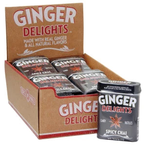 Ginger Delights Spicy Chai 1.07 Oz Tin