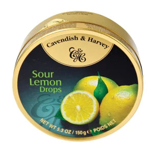 Cavendish & Harvey Sour Lemon Drops 5.3 Oz Tin