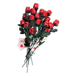 Madelaine Single Milk Chocolate Foiled Red Roses 9.5"