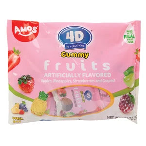 Amos 4d Gummy Fruits Fun Size 9.02 Oz