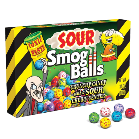 Toxic Waste Sour Smog Balls Theatre Boxes 3.5oz 12ct