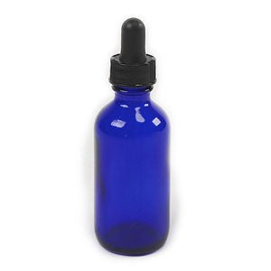 2 fl oz Blue Cobalt Glass Bottle with Dropper