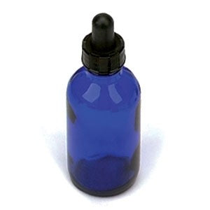 4 fl oz Blue Cobalt Glass Bottle with Dropper