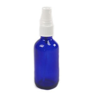 2 fl oz Blue Cobalt Glass Bottle with Fine Mist Sprayer Cap