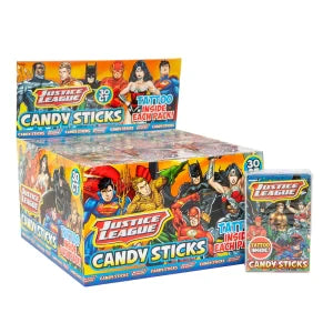 Justice League Candy Sticks With Tattoo