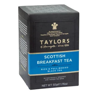 Taylors Or Harrogate Scottish Breakfast Tea 1.76 Oz 20 Ct Box