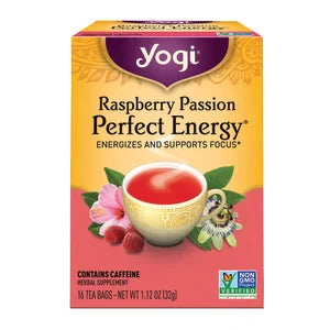 Yogi Tea Raspberry Passion Perfect Energy 16 Ct Box