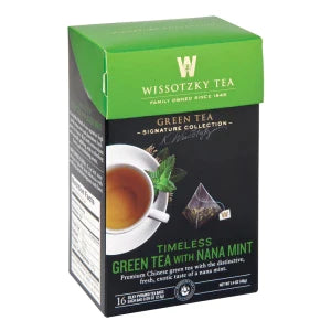 Wissotzky Timeless Green Tea With Nana Mint Tea 16 Ct Box