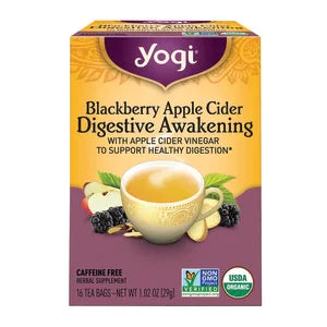 Yogi Tea Blackberry Apple Cider Digestive Tea 16 Ct Box