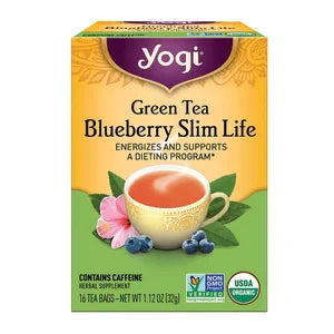 Yogi Tea Green Blueberry Slim Life 16 Ct Box