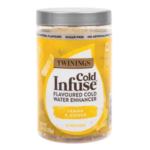 Twinings Lemon Ginger Cold Infuse 1.06 Oz Jar