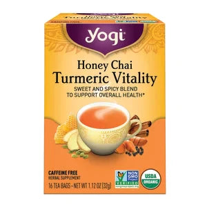 Yogi Tea Honey Chai Turmeric Vitality 16 Ct Box